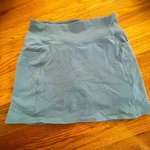 Blue mini skirt with built in shorts